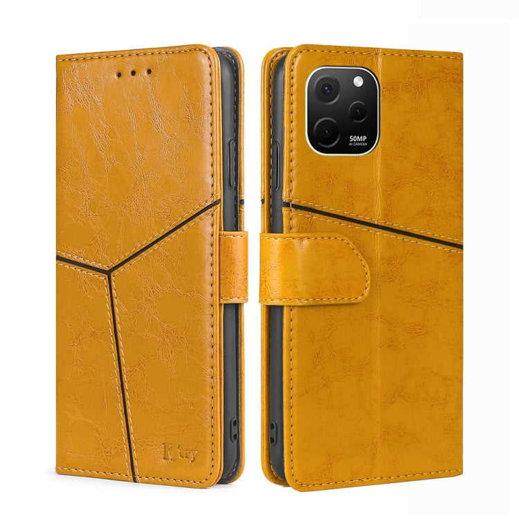 For Huawei nova Y61 Geometric Stitching Horizontal Flip Leather Phone Case