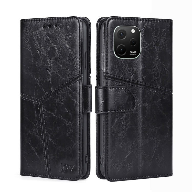 For Huawei nova Y61 Geometric Stitching Horizontal Flip Leather Phone Case