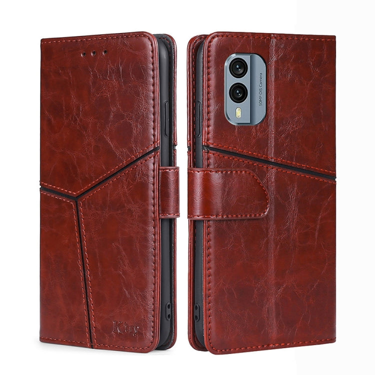 For Nokia X30 5G Geometric Stitching Horizontal Flip Leather Phone Case