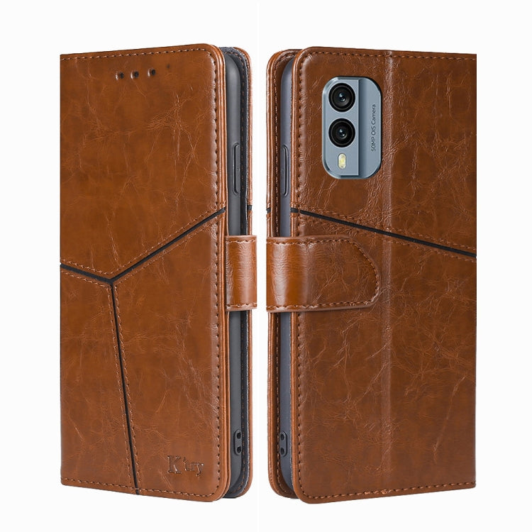 For Nokia X30 5G Geometric Stitching Horizontal Flip Leather Phone Case