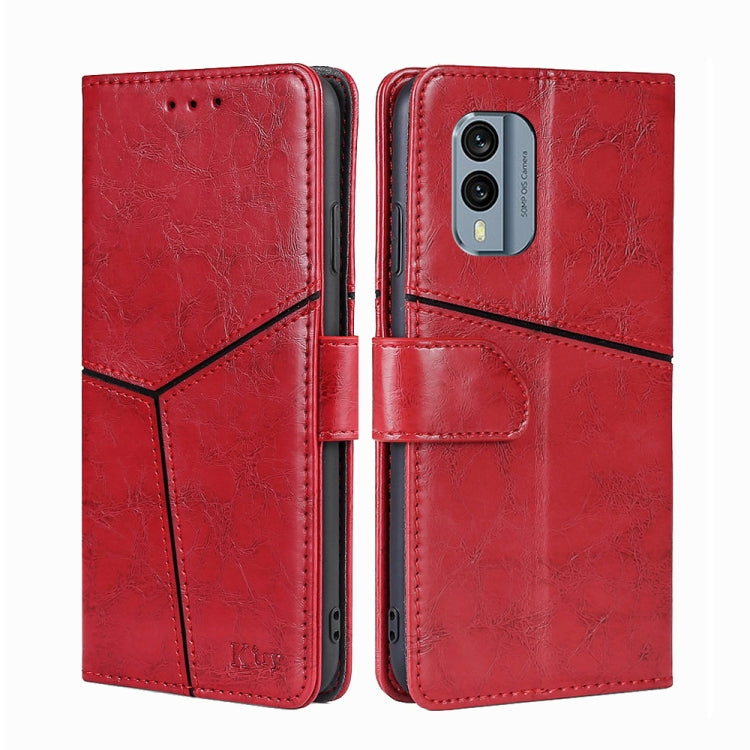 For Nokia X30 5G Geometric Stitching Horizontal Flip Leather Phone Case