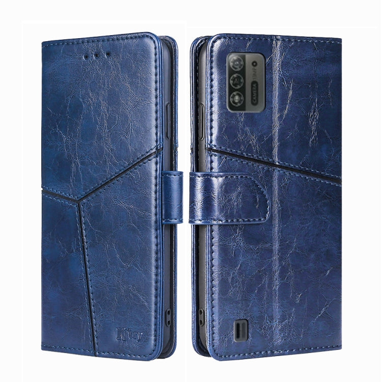 For ZTE Blade A52 Lite Geometric Stitching Horizontal Flip Leather Phone Case