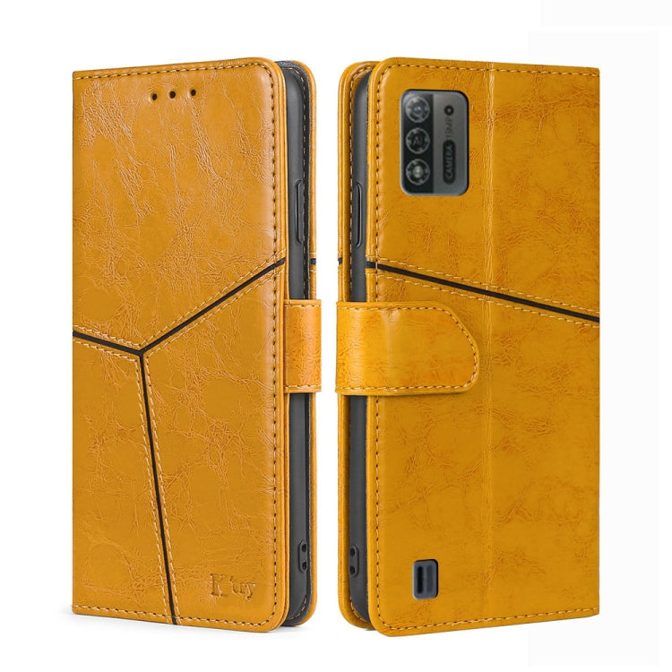 For ZTE Blade A52 Lite Geometric Stitching Horizontal Flip Leather Phone Case