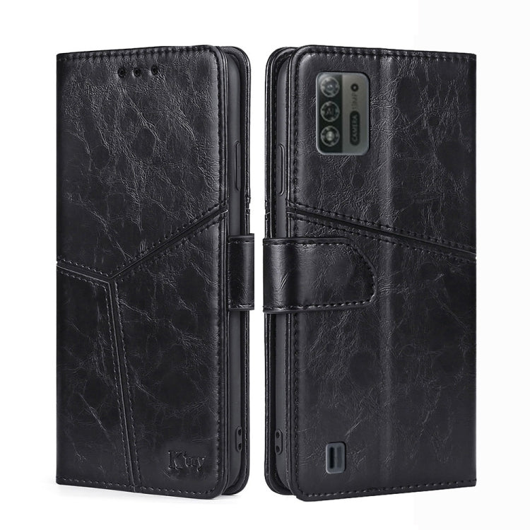 For ZTE Blade A52 Lite Geometric Stitching Horizontal Flip Leather Phone Case