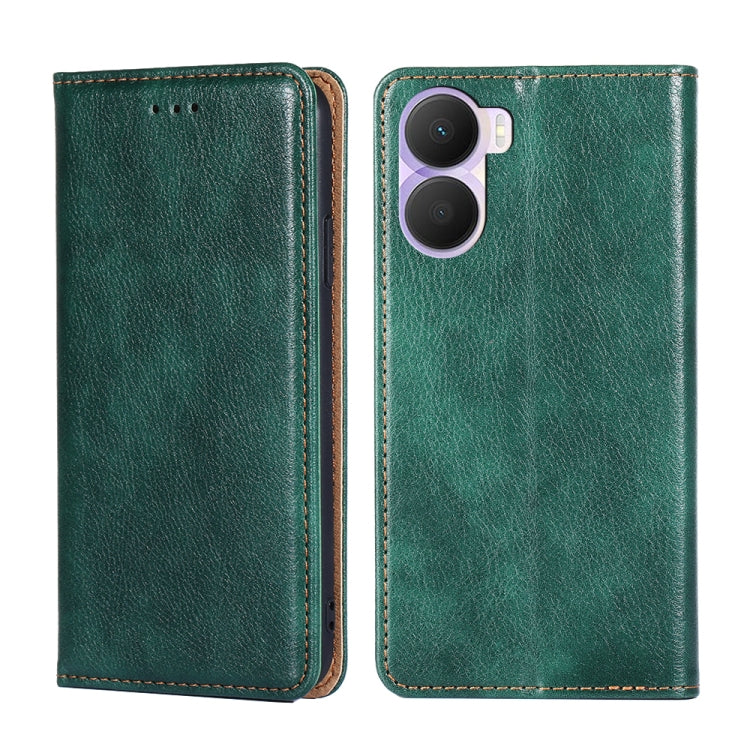 For Honor Play 40 Plus Gloss Oil Solid Color Magnetic Leather Phone Case