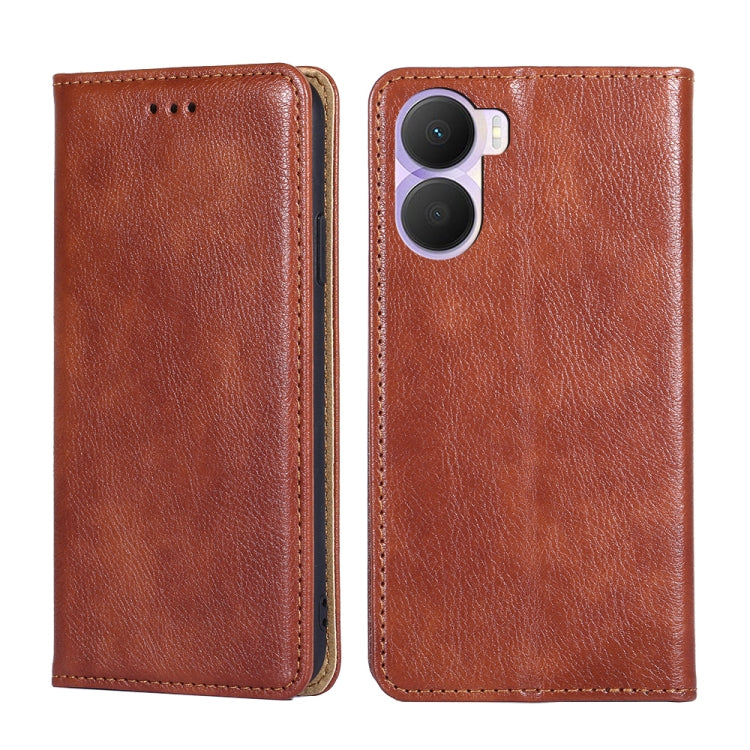 For Honor Play 40 Plus Gloss Oil Solid Color Magnetic Leather Phone Case