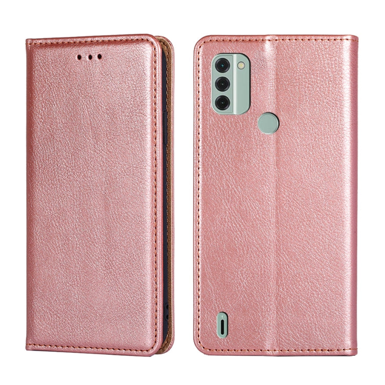 For Nokia C31 Gloss Oil Solid Color Magnetic Leather Phone Case