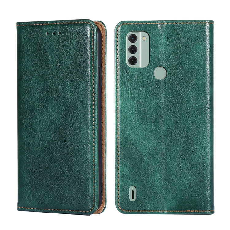 For Nokia C31 Gloss Oil Solid Color Magnetic Leather Phone Case
