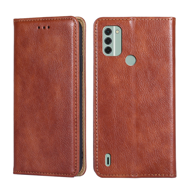 For Nokia C31 Gloss Oil Solid Color Magnetic Leather Phone Case