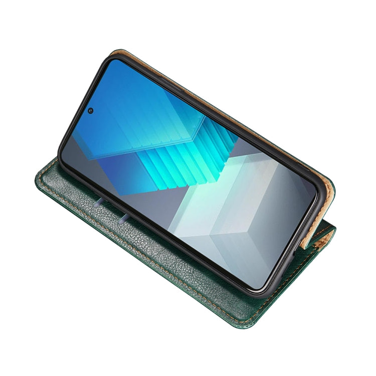 For Nokia C31 Gloss Oil Solid Color Magnetic Leather Phone Case