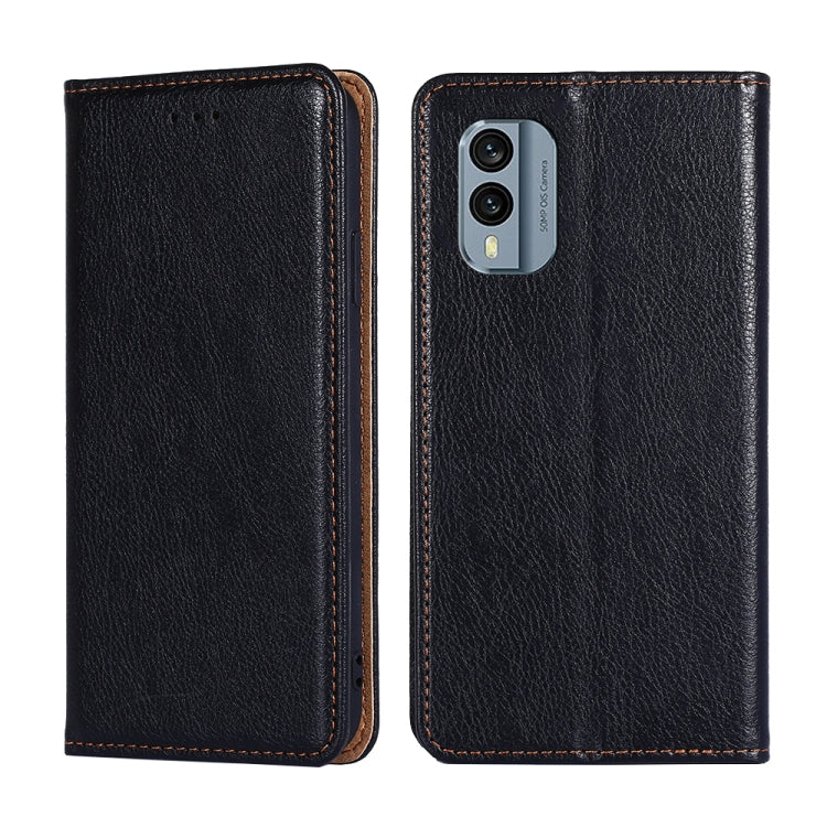 For Nokia X30 5G Gloss Oil Solid Color Magnetic Leather Phone Case