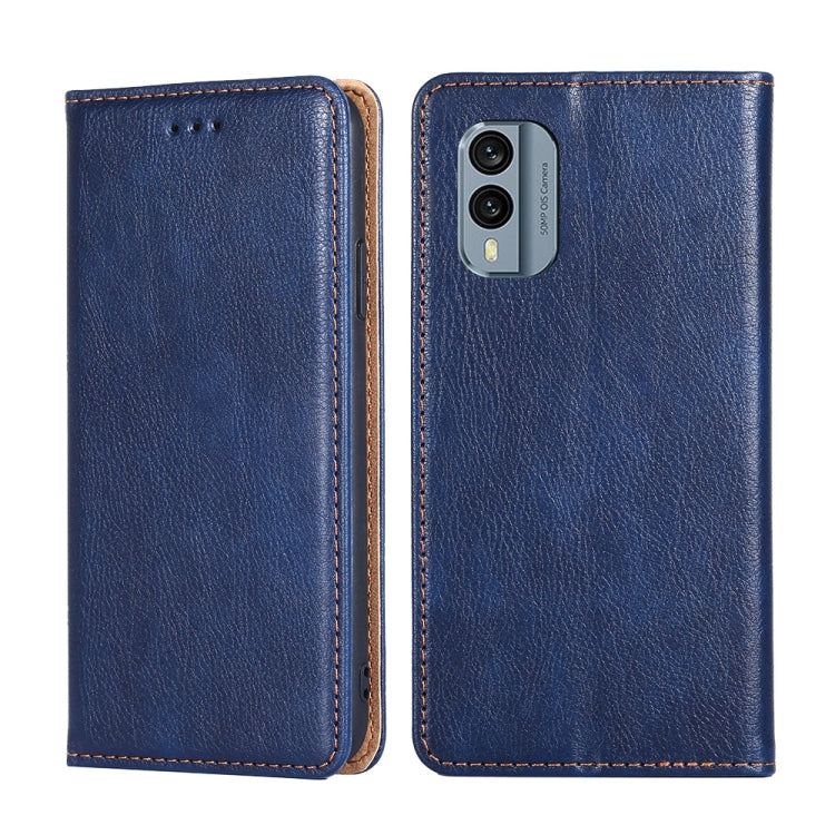 For Nokia X30 5G Gloss Oil Solid Color Magnetic Leather Phone Case