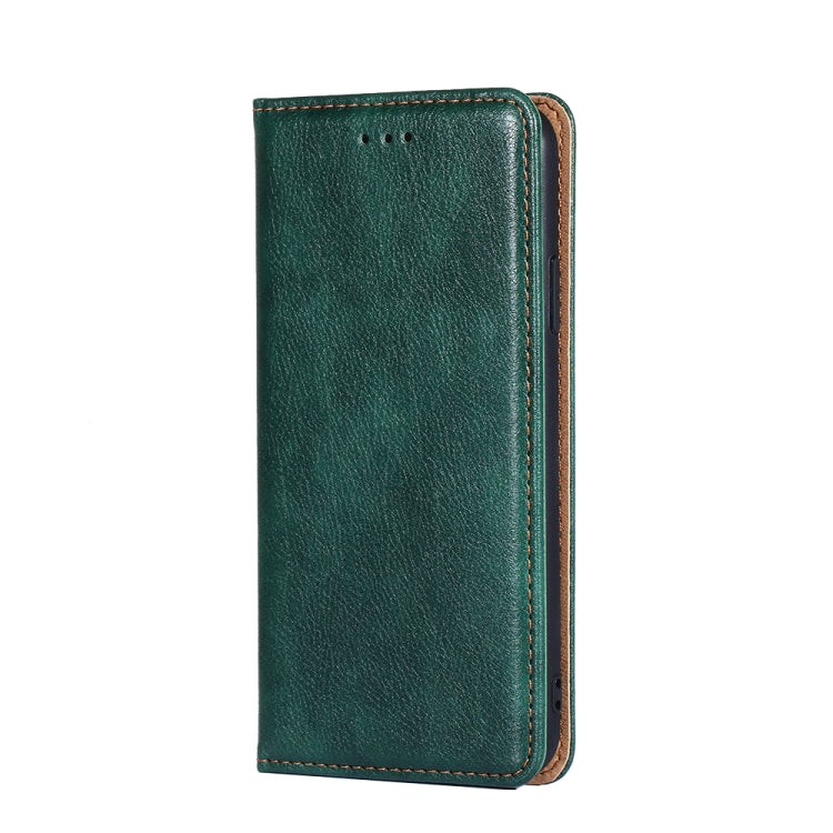 For ZTE Blade A52 Lite Gloss Oil Solid Color Magnetic Leather Phone Case