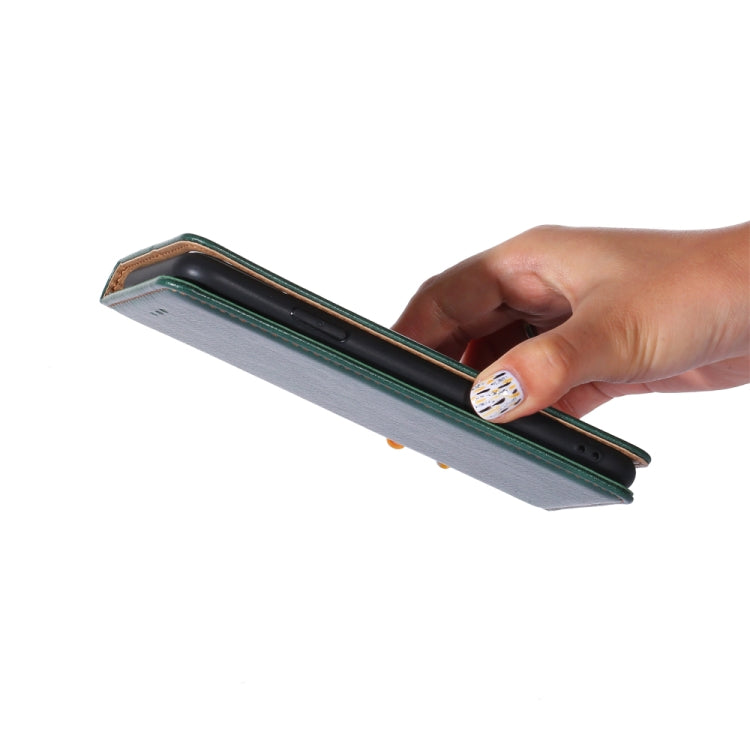 For ZTE Blade A52 Lite Gloss Oil Solid Color Magnetic Leather Phone Case