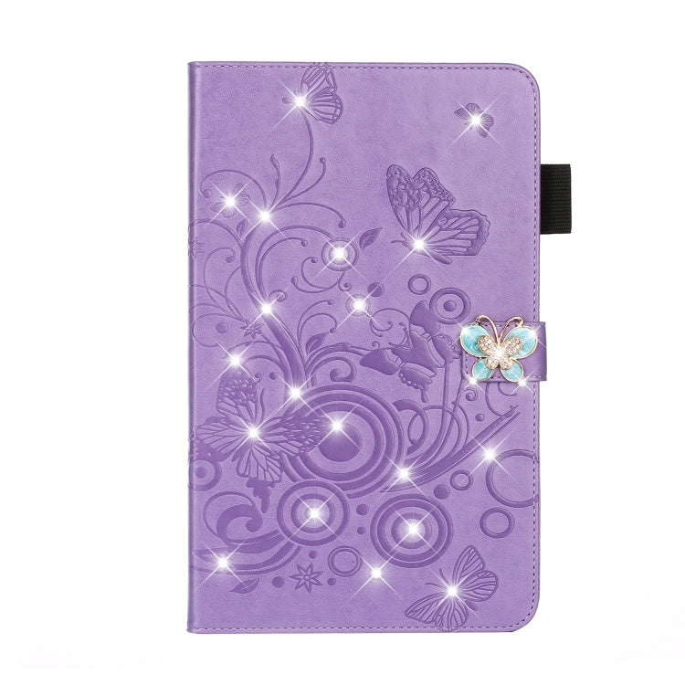 For iPad Pro 11 (2020) Diamond Encrusted Butterflies Embossing Pattern Horizontal Flip Leather Tablet Case with Holder & Card Slot