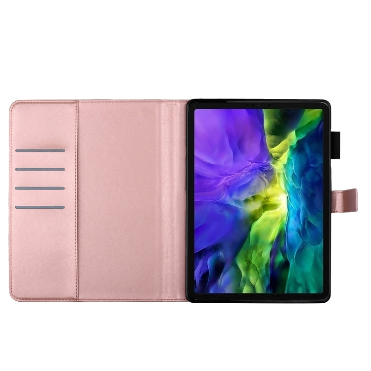 For iPad Pro 11 (2020) Diamond Encrusted Butterflies Embossing Pattern Horizontal Flip Leather Tablet Case with Holder & Card Slot
