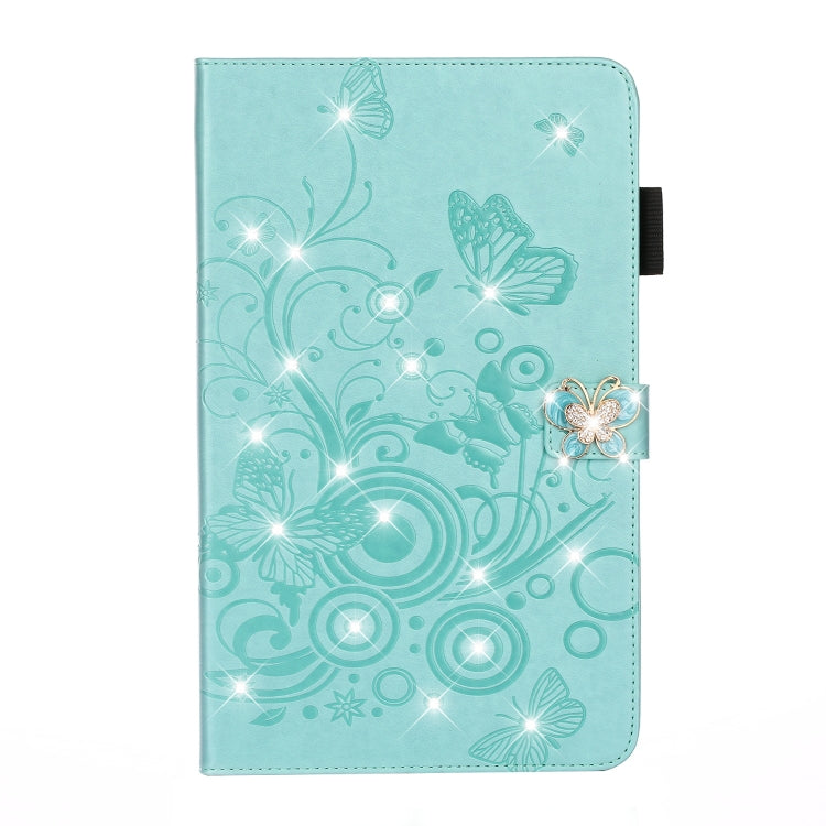 For iPad Pro 11 (2020) Diamond Encrusted Butterflies Embossing Pattern Horizontal Flip Leather Tablet Case with Holder & Card Slot