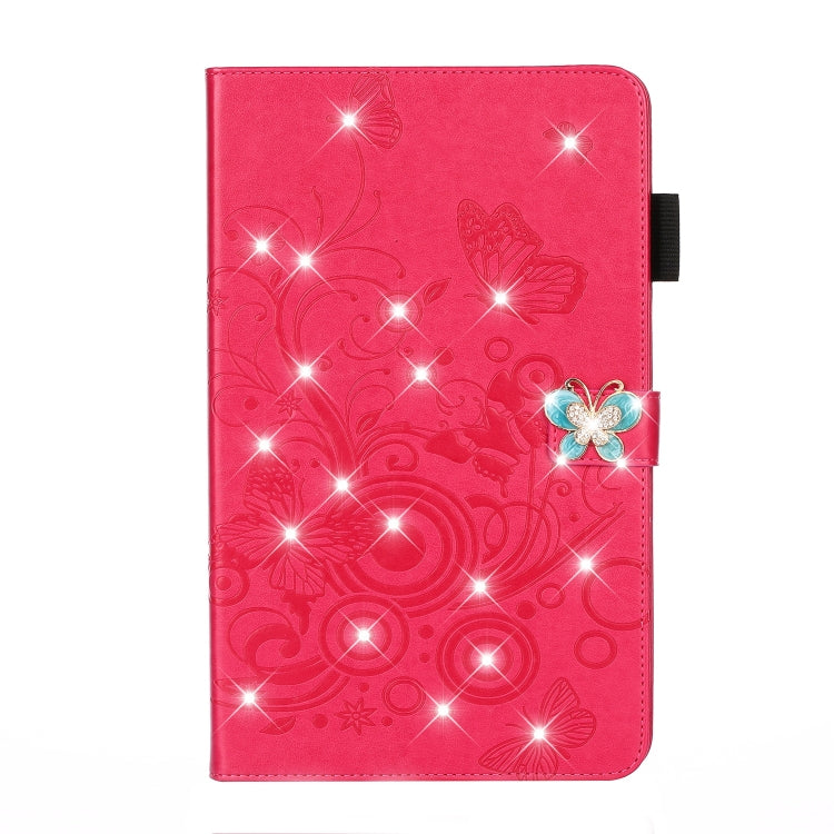 For iPad Pro 11 (2020) Diamond Encrusted Butterflies Embossing Pattern Horizontal Flip Leather Tablet Case with Holder & Card Slot