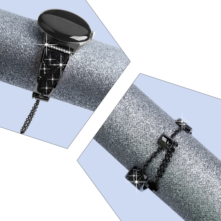 For Google Pixel Watch 20mm Diamond Chain Adjustable Watch Band