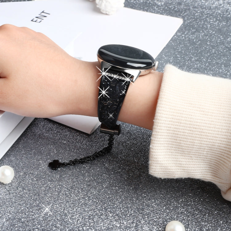 For Google Pixel Watch 20mm Diamond Chain Adjustable Watch Band
