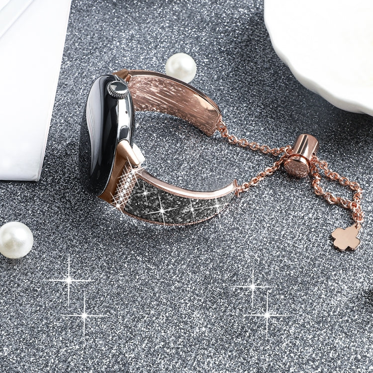 For Google Pixel Watch 20mm Diamond Chain Adjustable Watch Band