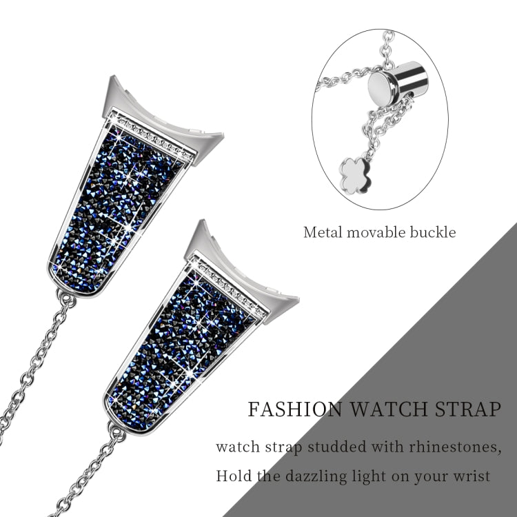For Google Pixel Watch 20mm Diamond Chain Adjustable Watch Band