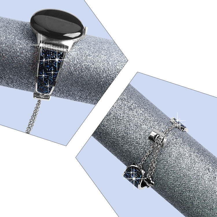 For Google Pixel Watch 20mm Diamond Chain Adjustable Watch Band