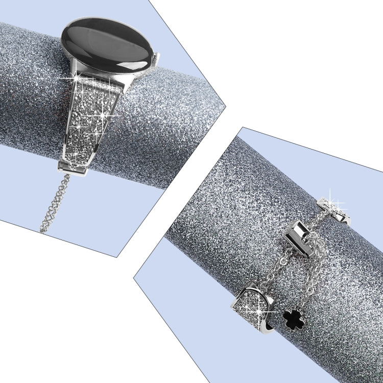 For Google Pixel Watch 20mm Diamond Chain Adjustable Watch Band