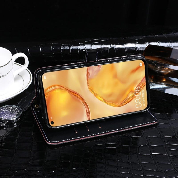 For Huawei P40 Lite idewei Crocodile Texture Horizontal Flip Leather Case with Holder & Card Slots & Wallet
