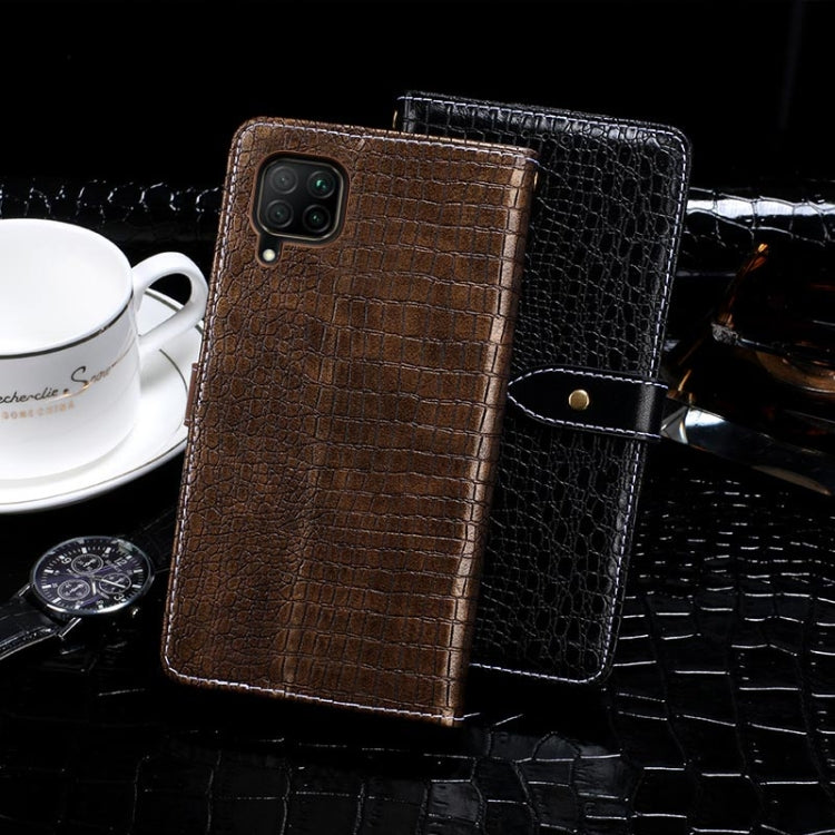 For Huawei P40 Lite idewei Crocodile Texture Horizontal Flip Leather Case with Holder & Card Slots & Wallet
