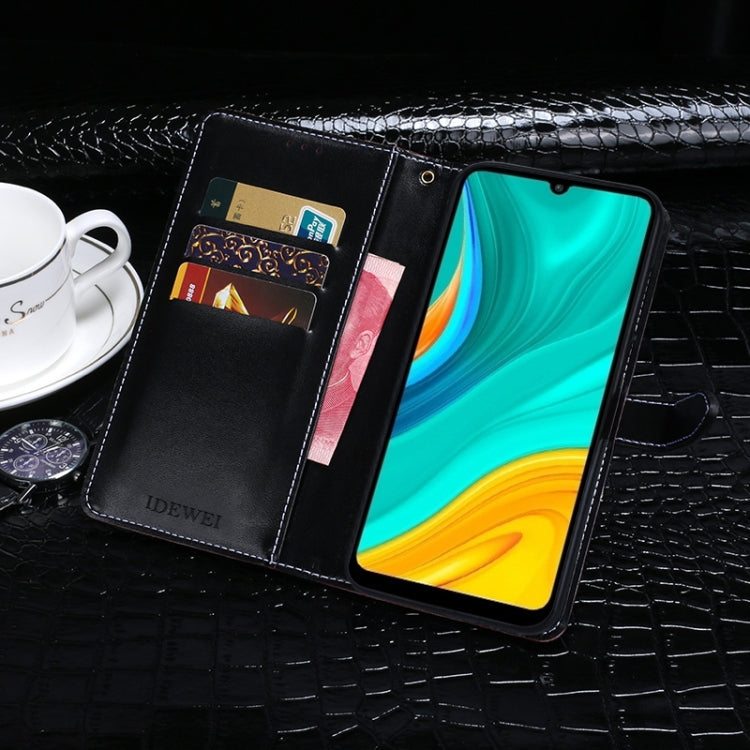 For Huawei Enjoy 10e idewei Crocodile Texture Horizontal Flip Leather Case with Holder & Card Slots & Wallet