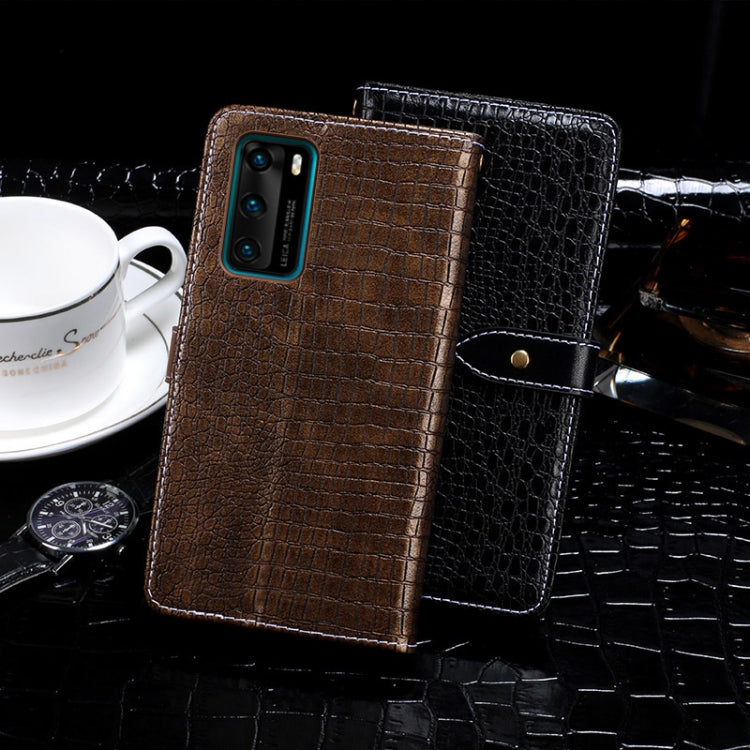 For Huawei P40 idewei Crocodile Texture Horizontal Flip Leather Case with Holder & Card Slots & Wallet