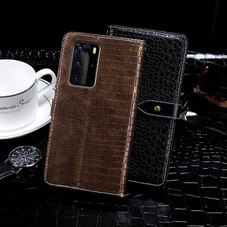 For Huawei P40 Pro idewei Crocodile Texture Horizontal Flip Leather Case with Holder & Card Slots & Wallet