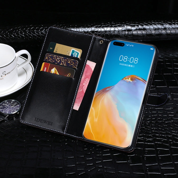 For Huawei P40 Pro idewei Crocodile Texture Horizontal Flip Leather Case with Holder & Card Slots & Wallet