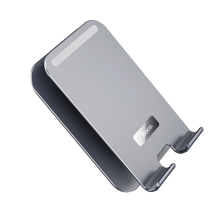 hoco PH50 Plus Ivey Dual Axis Rotating Metal Tablet Desktop Holder(Metal Grey)