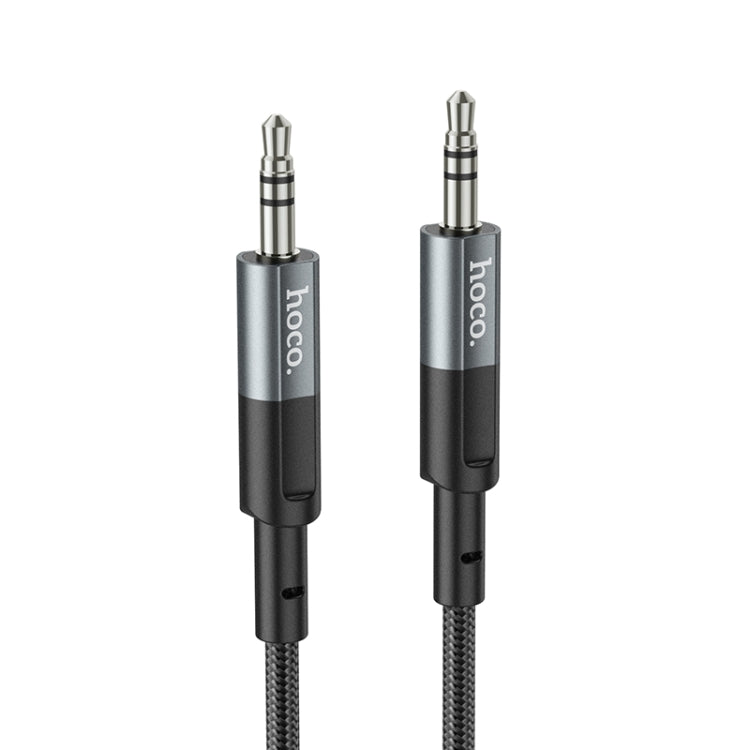 hoco UPA23 3.5mm AUX Audio Cable, Length: 1m(Metal Grey)