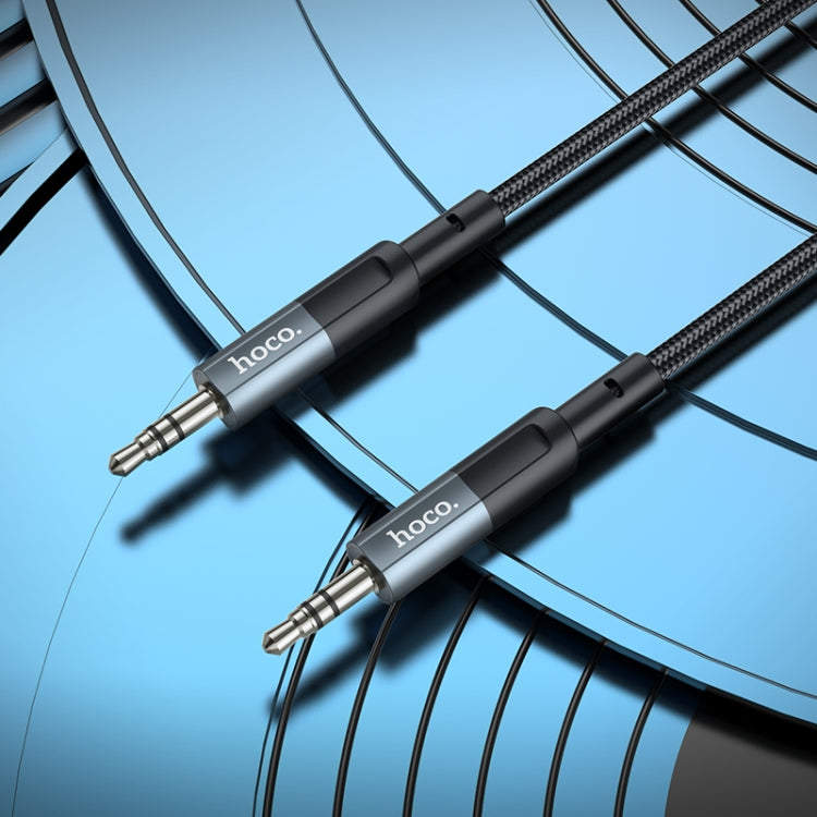 hoco UPA23 3.5mm AUX Audio Cable, Length: 1m(Metal Grey)