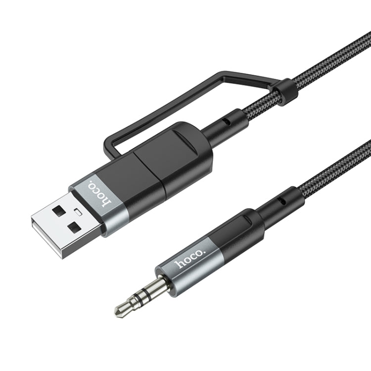 hoco UPA23 2 in 1 Type-C+USB Digital Audio Conversion Cable(Metal Grey)