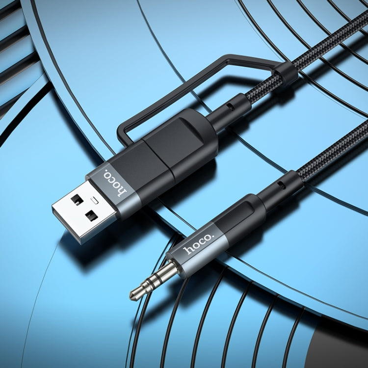 hoco UPA23 2 in 1 Type-C+USB Digital Audio Conversion Cable(Metal Grey)