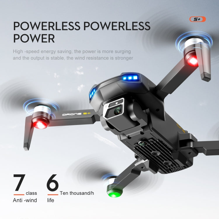 LSRC-S+ 5GHz 6K Dual Camera GPS Aerial RC Drone Quadcopter, Model:No Obstacle Avoidance(Black)