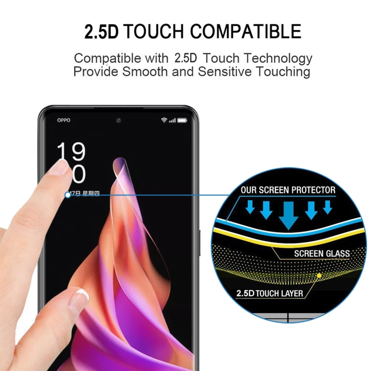For OPPO Reno9 25pcs 3D Curved Edge Full Screen Tempered Glass Film