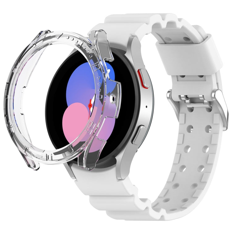 For Samsung Galaxy 5 Pro 45mm Armor Silicone Watch Band + Protective Case