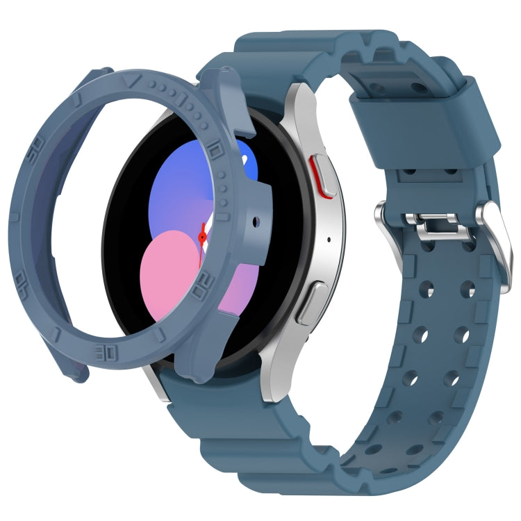 For Samsung Galaxy 5 Pro 45mm Armor Silicone Watch Band + Protective Case