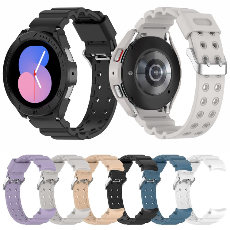 For Samsung Galaxy 5 Pro 45mm Armor Silicone Watch Band + Protective Case