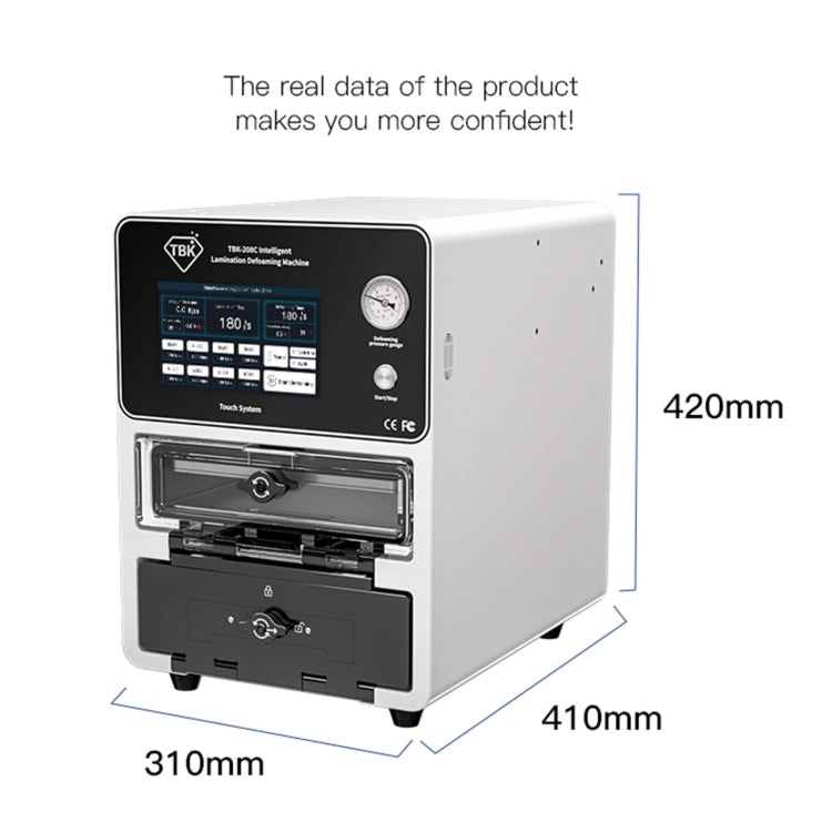 TBK208C 15-inch Curved Screen Laminating and Defoaming Machine, Plug:AU Plug