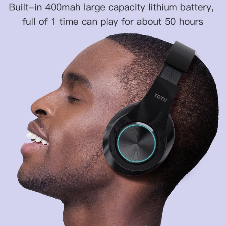 TOTUDESIGN B39 Wireless Bluetooth V5.0 Foldable Headphones(Black)