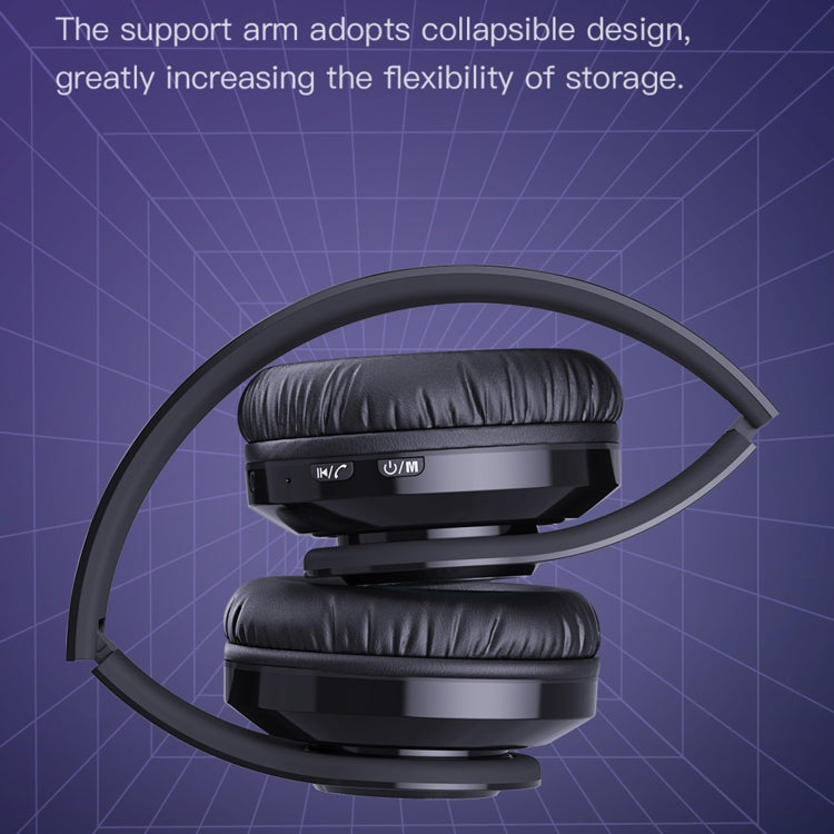 TOTUDESIGN B39 Wireless Bluetooth V5.0 Foldable Headphones(Black)