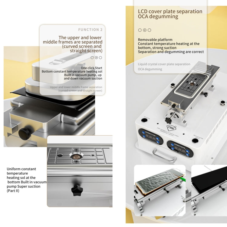 TBK 258S Intelligent Multi-function UV Cured Disassembly Machine, Plug:EU Plug