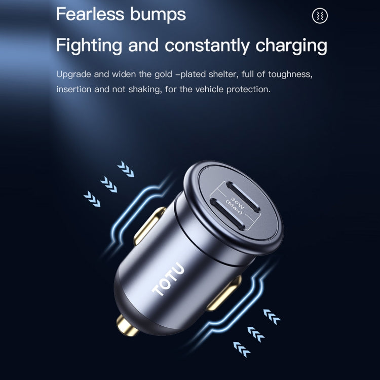 TOTUDESIGN 30W Car Fast Charging, Interface:USB-C / Typ-C + USB-C / Typ-C