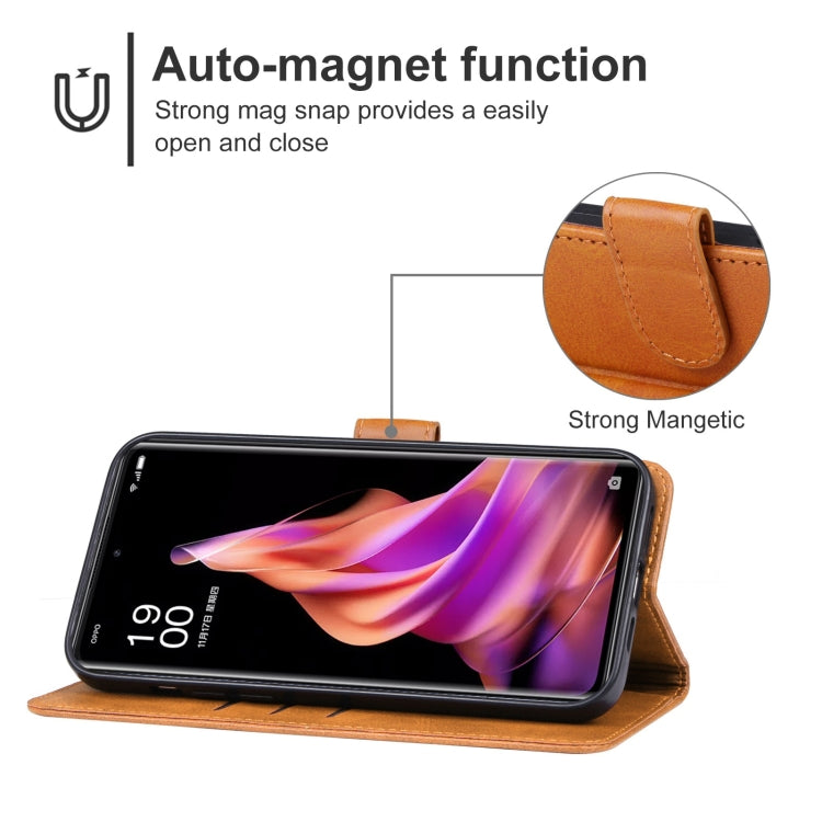 For OPPO Reno9 Leather Phone Case